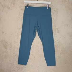 Athleta Transcend 7/8 Tight Leggings Blue High Rise Womens Large Athleisure